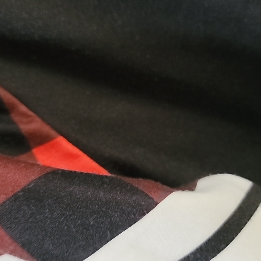 Black Long Sleeve Top with Red and White Heart Design - Picture 6 of 8